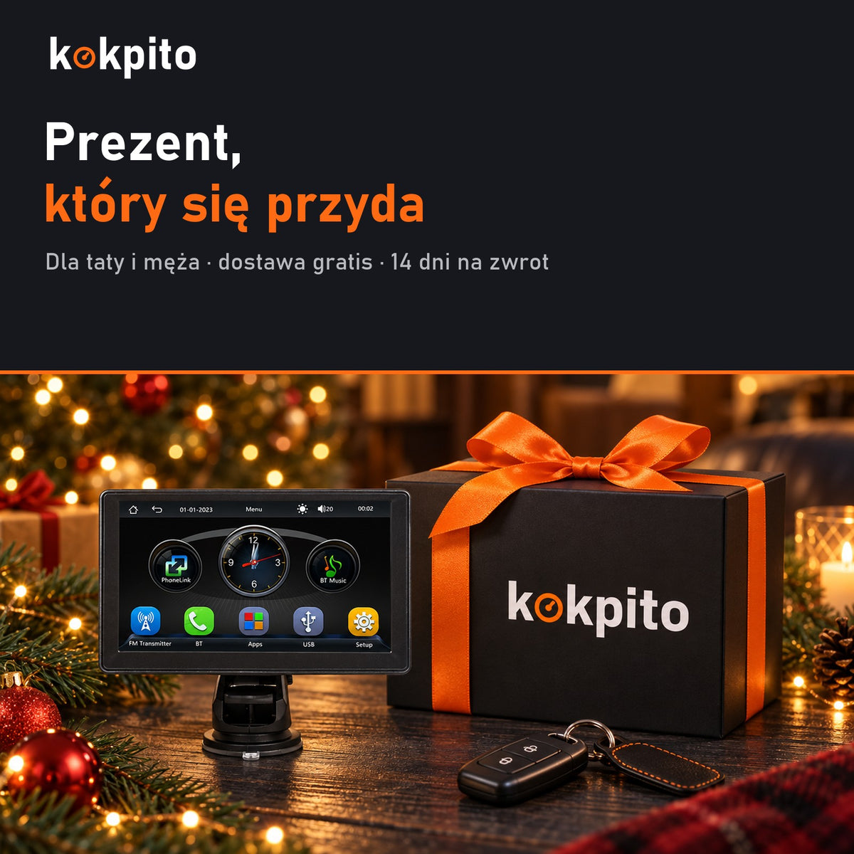 Ekran CarPlay i Android Auto do każdego auta – Kokpito